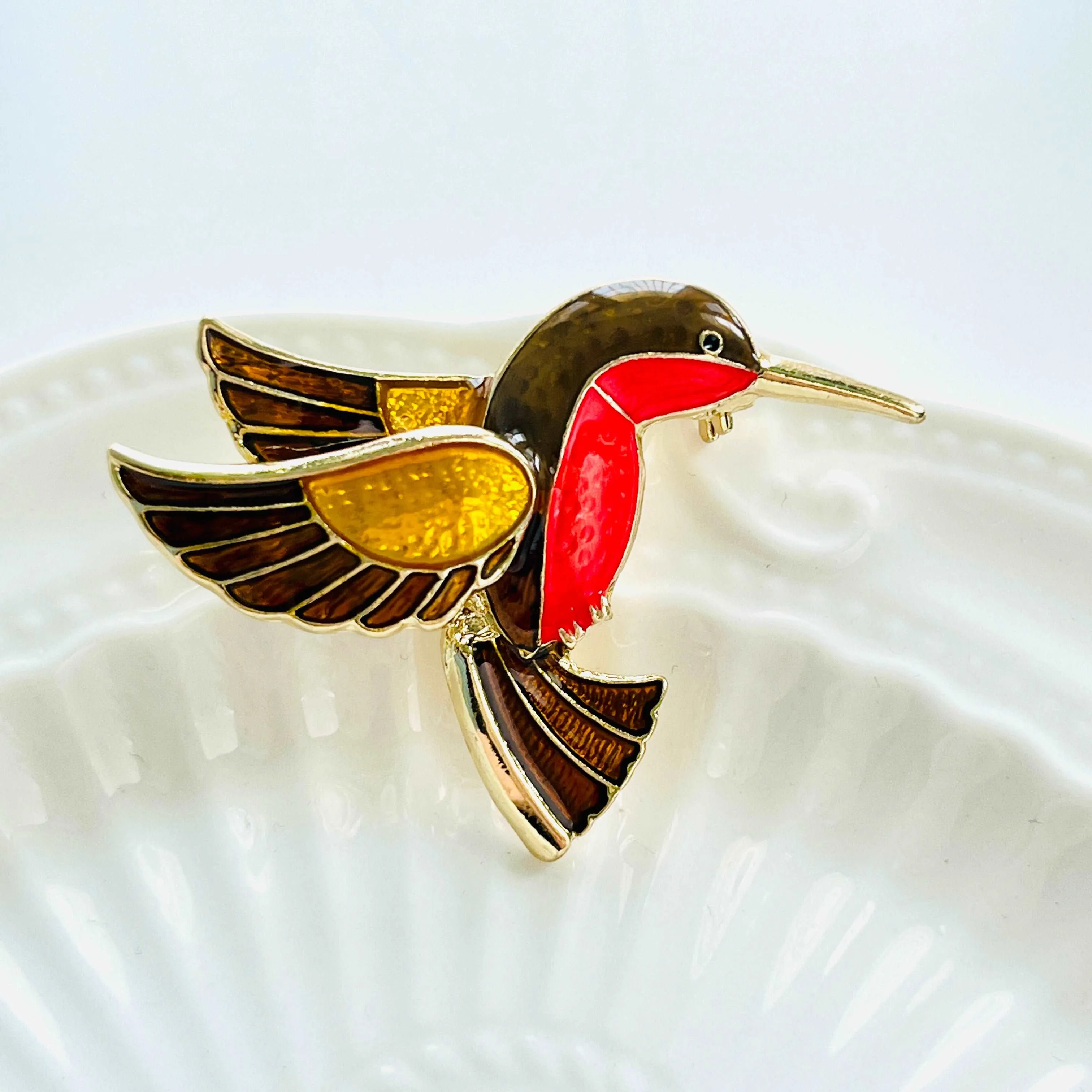 Vintage Hummingbird Brooch