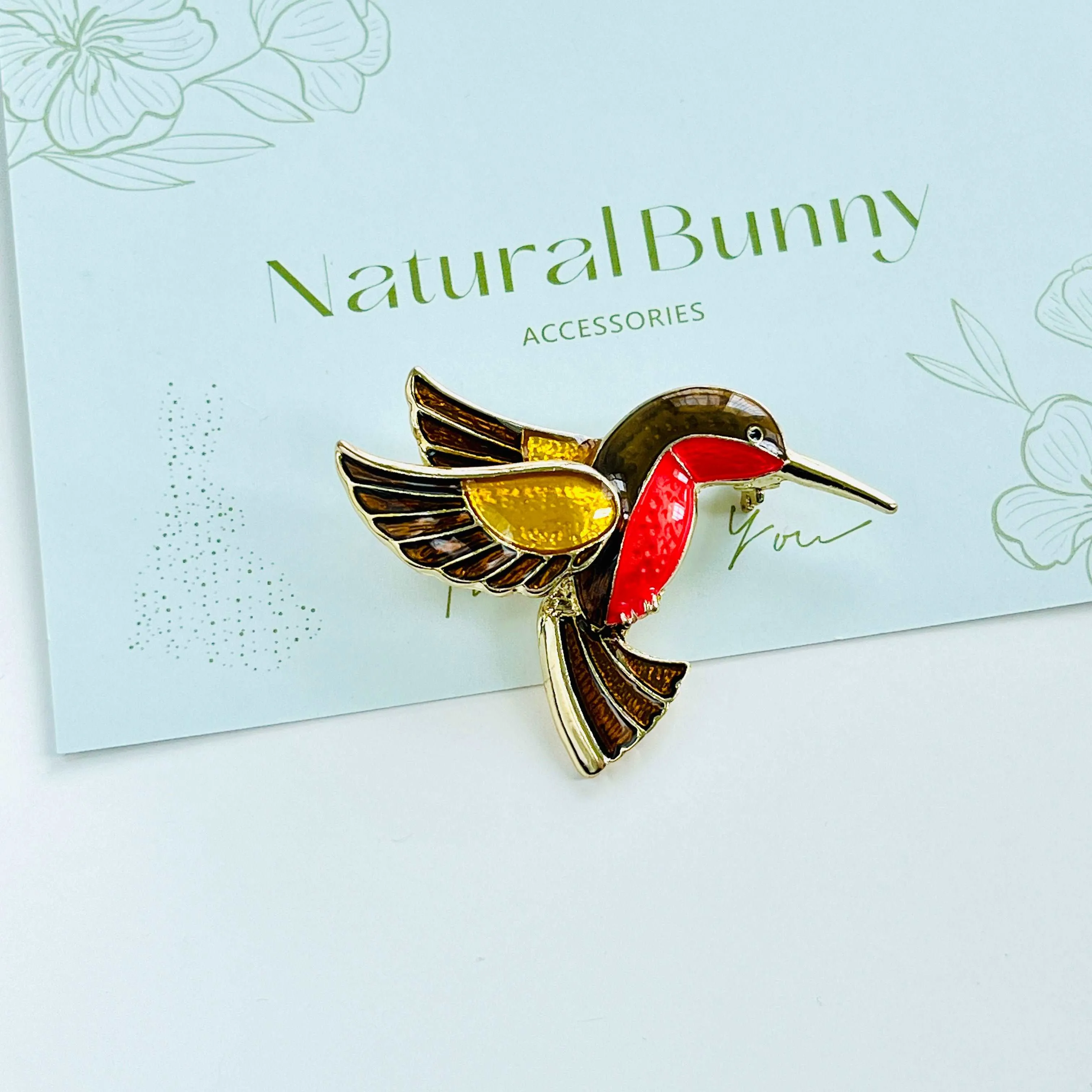Vintage Hummingbird Brooch