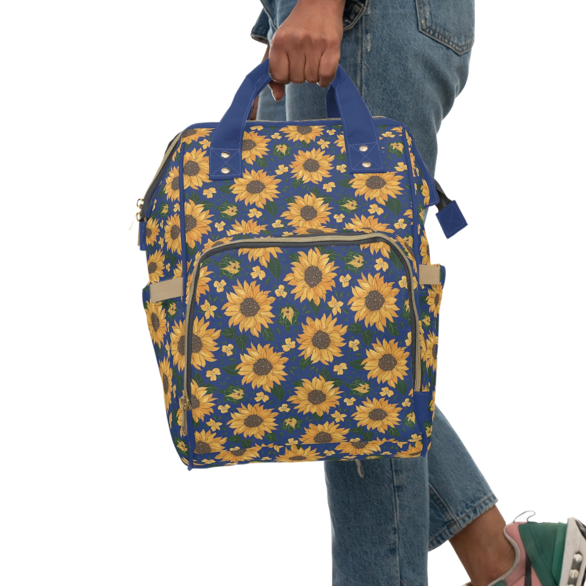 Vintage Sunflowers Diaper Backpack