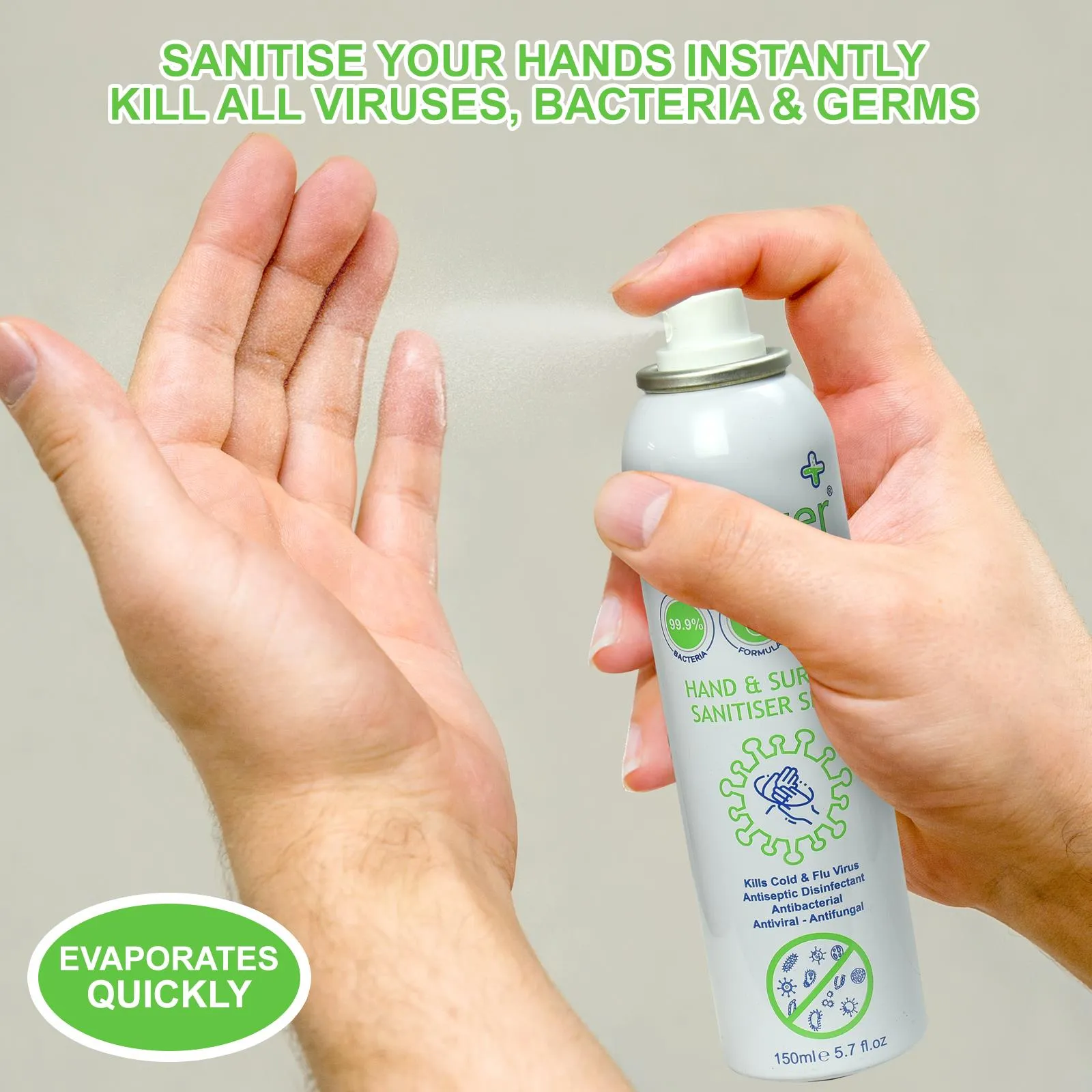 Virolizer 150ml Aerosol 70% Isopropyl Alcohol (IPA) for Electronics, General Cleaning