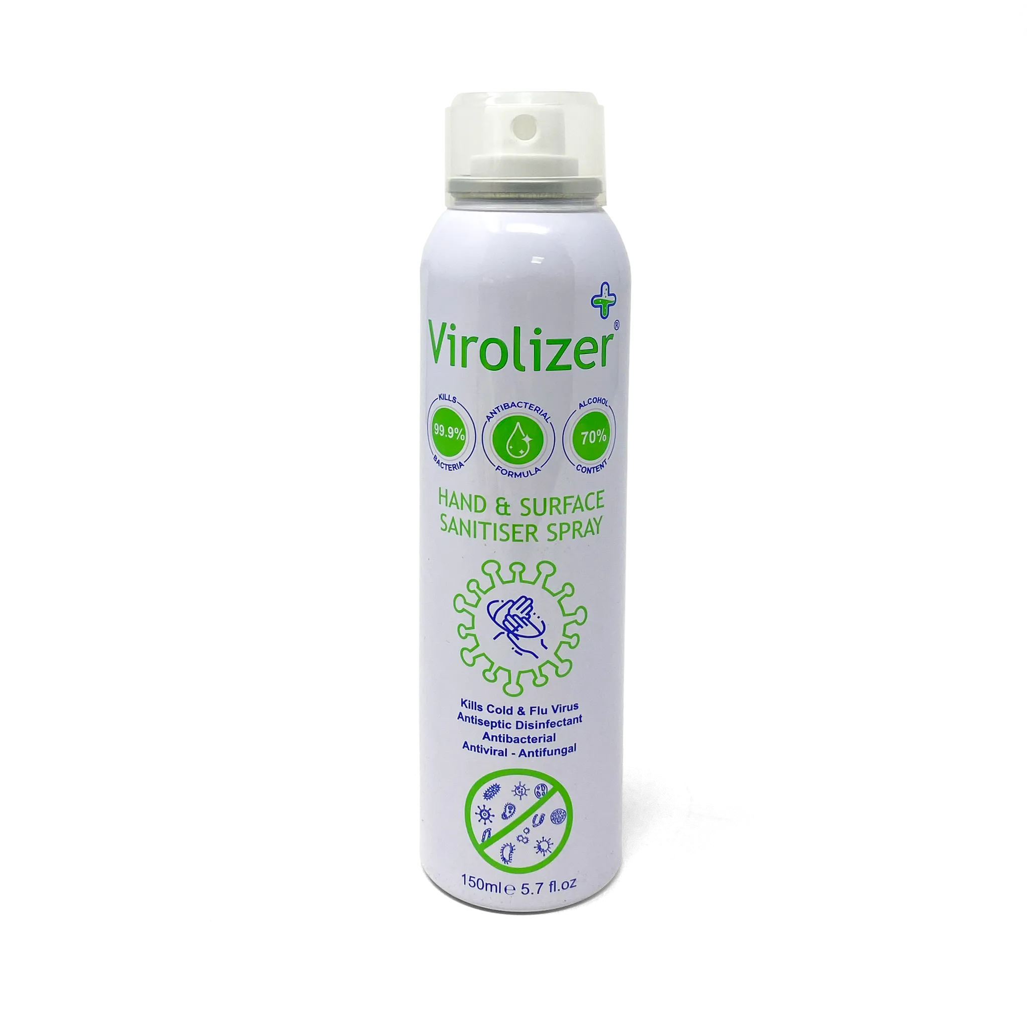Virolizer 150ml Aerosol 70% Isopropyl Alcohol (IPA) for Electronics, General Cleaning