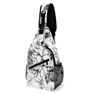 White Flowers Unique Sling Bags
