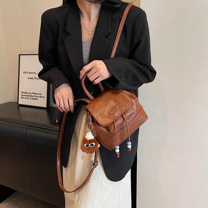 Wholesale 2023 Versatile Denim Stitching PU Backpack