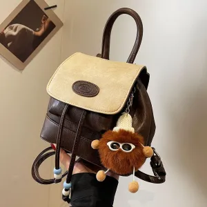 Wholesale 2023 Versatile Denim Stitching PU Backpack