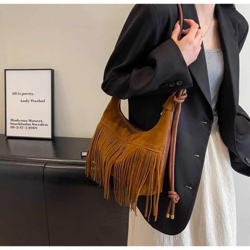 Wholesale Bohemian Tassel Vintage Shoulder Crossbody Bag