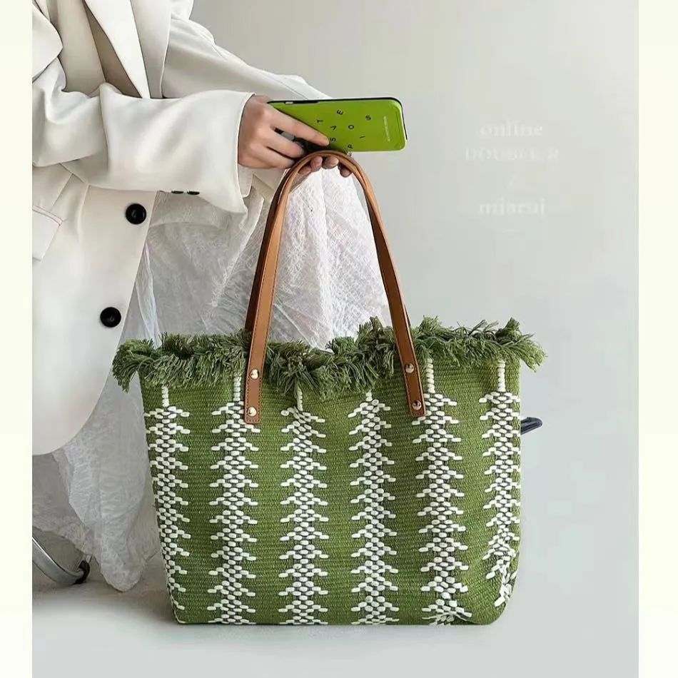 Wholesale Simple Popular Large Capacity Versatile Canvas Shoulder Bag