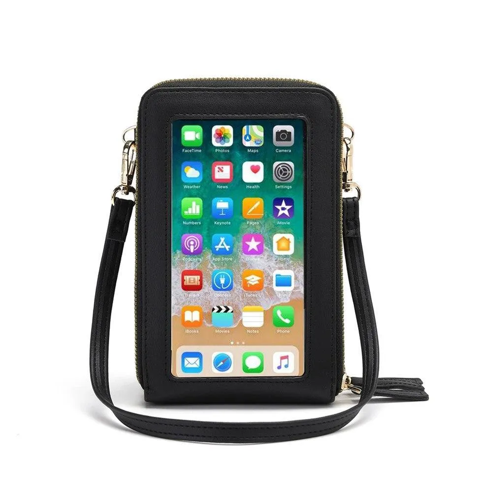 Women Crossbody Cellphone Purse Touch Screen Bag RFID Blocking Wallet Shoulder Handbag