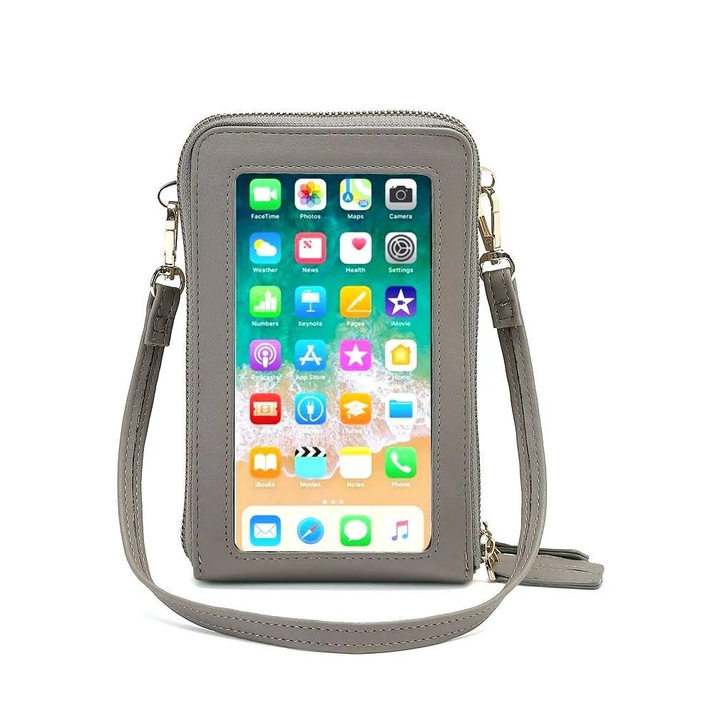Women Crossbody Cellphone Purse Touch Screen Bag RFID Blocking Wallet Shoulder Handbag