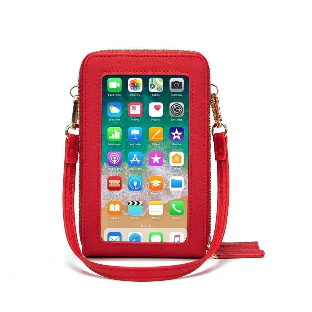 Women Crossbody Cellphone Purse Touch Screen Bag RFID Blocking Wallet Shoulder Handbag