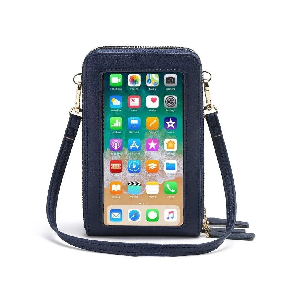 Women Crossbody Cellphone Purse Touch Screen Bag RFID Blocking Wallet Shoulder Handbag