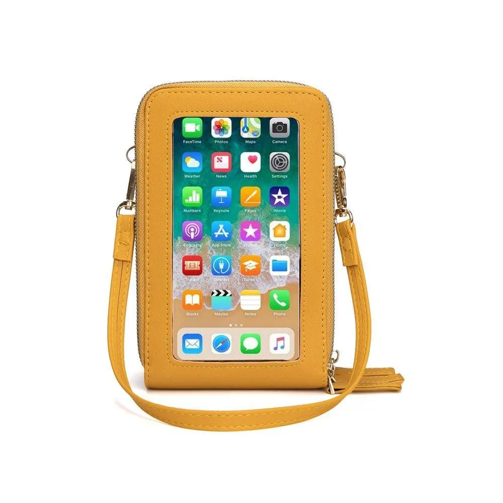 Women Crossbody Cellphone Purse Touch Screen Bag RFID Blocking Wallet Shoulder Handbag