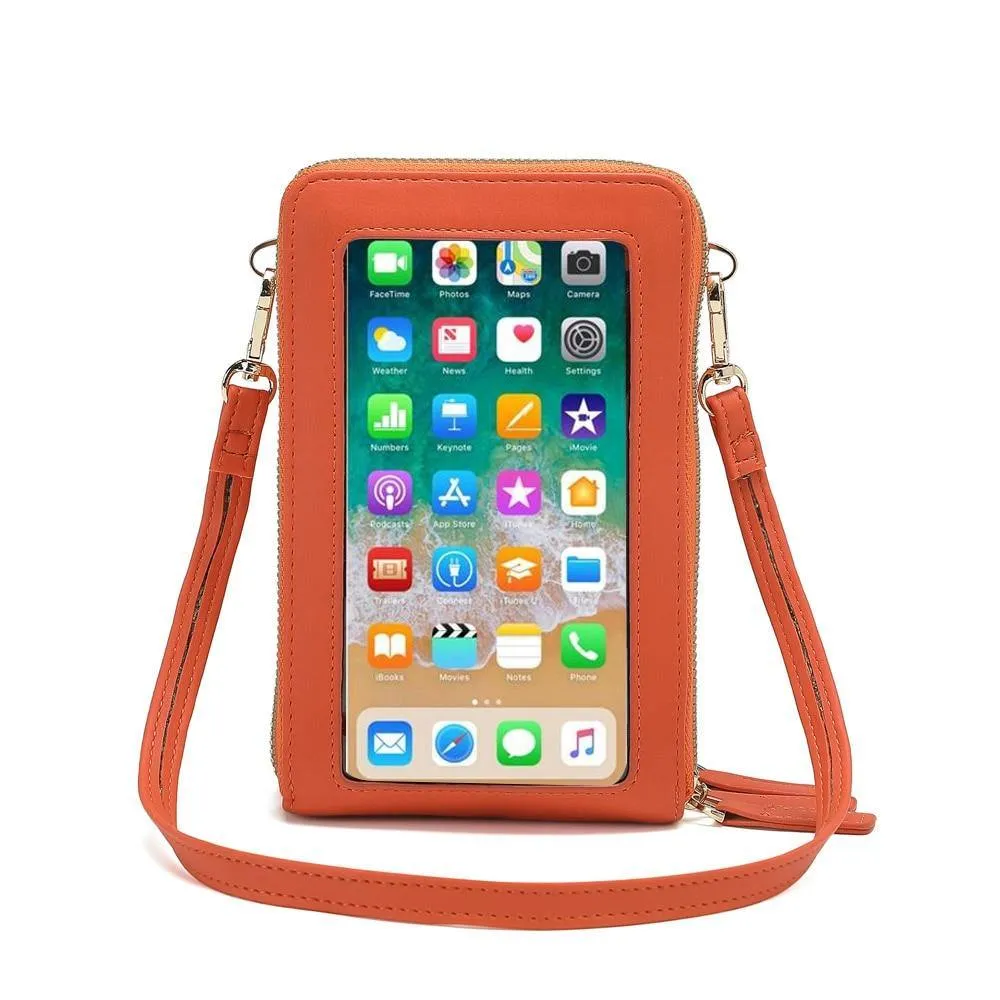 Women Crossbody Cellphone Purse Touch Screen Bag RFID Blocking Wallet Shoulder Handbag
