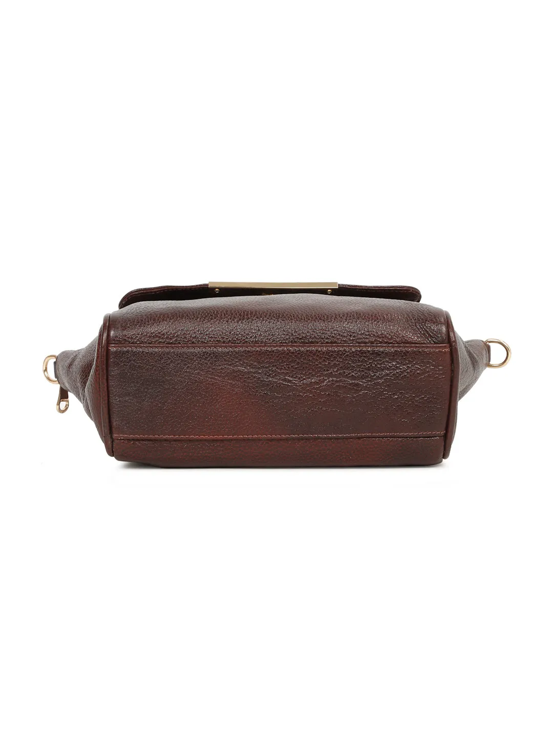 Women's Classy Textured Leather Handheld Bag